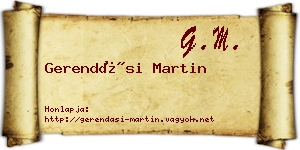 Gerendási Martin névjegykártya