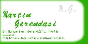 martin gerendasi business card